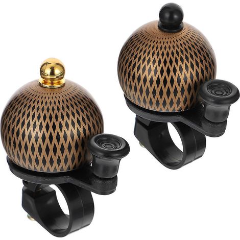 Sonnettes de vélo puissantes, sonnettes pour adultes, en alliage d'aluminium, design compact, avertissement de sécurité, lot de 2. (1/5)