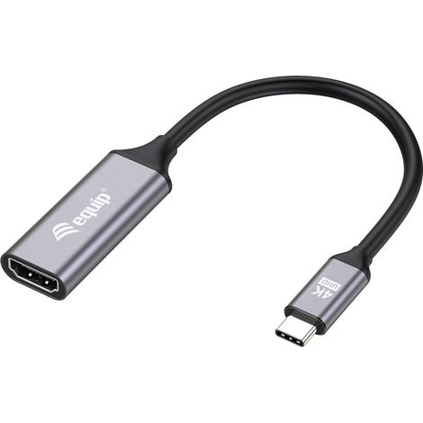 equip 133491 USB Typ-C HDMI Kabel schwarz grau 15 cm (1/4)
