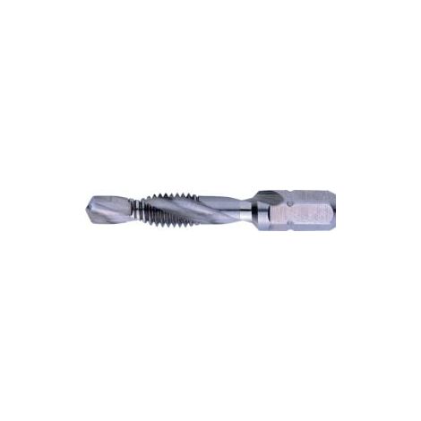 Taraudeuse combinée HSSG 1/4 pouce 6 pans M6x5,0mm pas 1,00mm TECWERK (1/2)