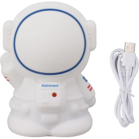 Ortviai Veilleuse LED en Silicone Souple Étanche, Rechargeable USB, Forme d’Astronaute pour Chambre ou Camping (1/5)