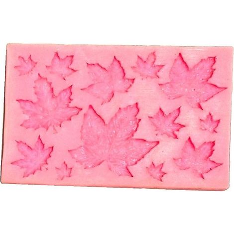 Molde de silicona con forma de hoja de arce