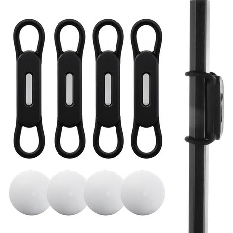 Set di 4 portapenne magnetici, neri – Design professionale, morbidi e resistenti ai graffi, ideali per ufficio, cucina, chiavi e cavi.