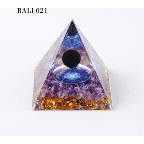 Pyramide En Résine - Tour Énergétique Décorative Pour Intérieur Et Extérieur - 5 cm - Ornement De Maison Et De Bar (1/2)