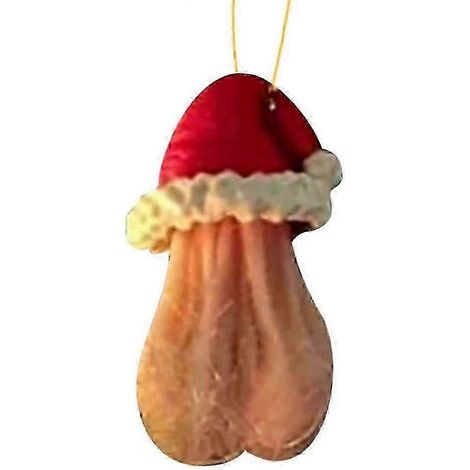 Décoration de Noël en résine avec nœud et bonnet de Père Noël suspendu (1/2)