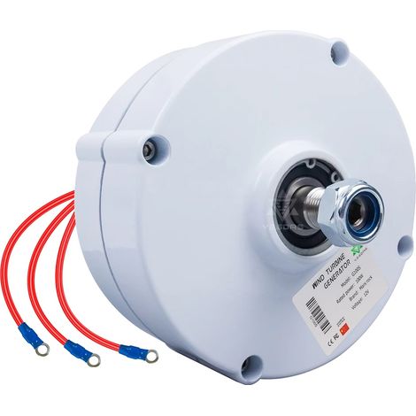 Generador de turbina eólica, funcionamiento sin engranajes, alta eficiencia, eje único, 100 W, 12 V (1/2)