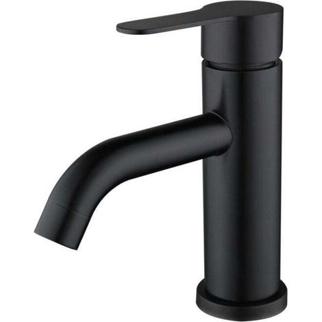 Single Handle Bathroom Faucet Sink Tap Stainless Steel Gray MUMU (1/4)