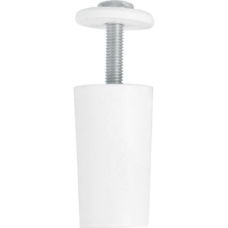 Butée pour volets roulants, en plastique, blanc, amortisseur avec vis M5 antirouille et rondelle extérieure, résistante aux intempéries, longueur : 40 mm-DOU