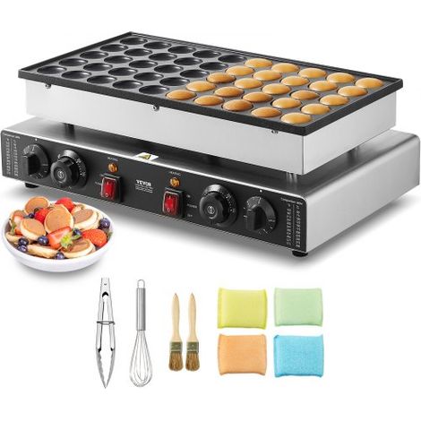 Appareil à Pancake 50PCs 43 mm - Crêpière Commerciale 1700 W