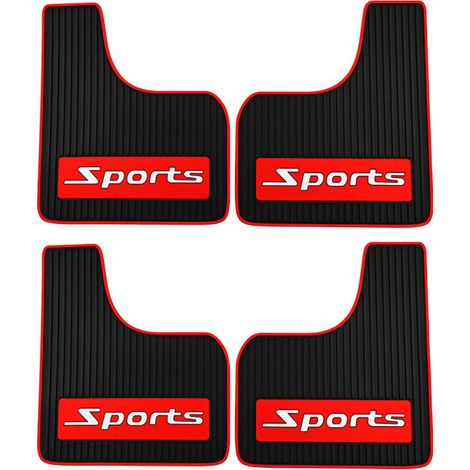 Geeignet für Geländewagen, SUVs und Limousinen, universelle Kotflügel mit "Sports"-Logo, weiche Gummikotflügel, Fahrzeugmodifikation, universeller sportlicher Stil [4er-Set]