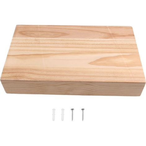 Étagère murale à rabat avec compartiment secret, style moderne, couleur bois. (1/5)