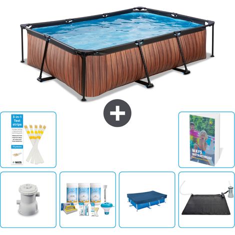 Exit-toys Piscina Exit Rectangular - Efecto madera - 300x200x65 cm - 7-piezas  S284 (1/5)