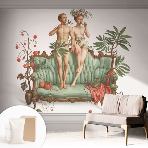 Papier peint intissé pour salon chambre à coucher peint imprimé pour mur - Colle incluse gratuite Élégance mystérieuse 312x219 cm (1/5)