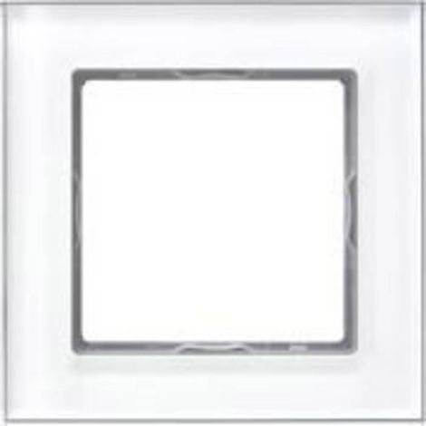 Jung Cadre en verre 1 fois, A CREATION, blanc alpin, montage vertical et horizontal AC 581 GL WW (1/2)