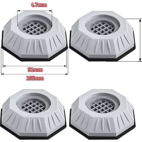 CCYKXAA 4Pcs Upgrade Anti Vibration Pads,Anti Vibration Washing Machine Mat,Washing Machine Foot Pads,Noise Reduction Washing Machine Mat,Suitable for Washers and Dryers