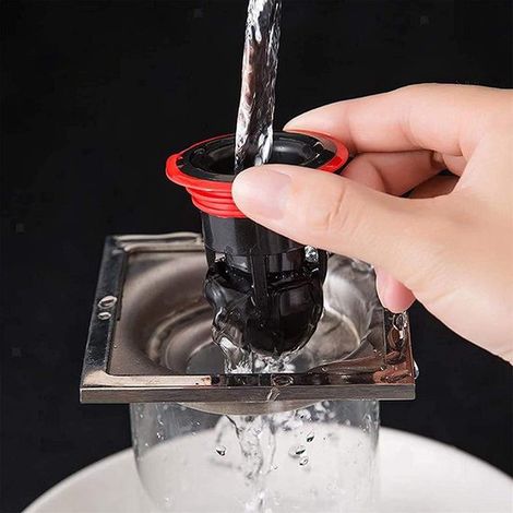 3 piezas,negro,PP + gel de sílice,Juego de desagüe universal,Desagüe antiolor para ducha,desodorante antiobstrucción sin filtro,5,56,53,5 cm (1/4)