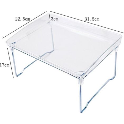 Étagère de rangement de bureau grande capacité en acrylique transparent, étagère de cuisine à un seul niveau, organiseur de dossiers de bureau. (1/5)