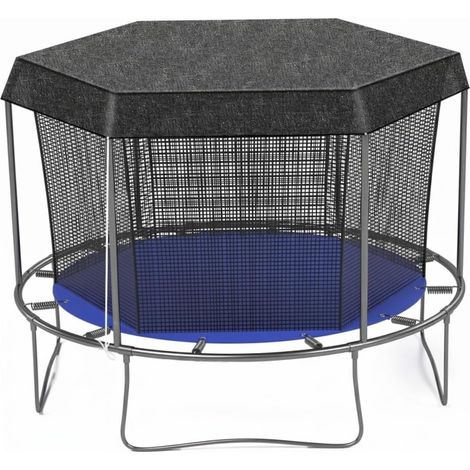 Cubierta para trampolín, protección solar, malla de sombra para trampolín, bloquea la luz y la suciedad, fácil instalación – 3 metros, se adapta a 8 postes, protección solar (1/5)