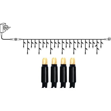 Schmaler Lichtervorhang ,START', System 24, mit Trafo, 49 LEDs, warmweiß, 3m, 1W (1/4)