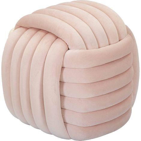 Dmora - Pouf Bozzente, Mehrzwecksessel, Nachttisch, Hockerhocker, 45x45 h45 cm, Rosa