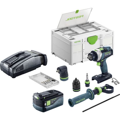 Festool TPC 18/4 I-Basic-Set taladradora de percusión sin cable 18 V 75 Nm sin escobillas + 1x batería recargable 5,0 Ah + cargador rápido + systainer (1/5)