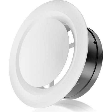 Griglia di ventilazione da 125 mm, presa d'aria rotonda regolabile, adatta per ventilazione meccanica, garage, bagno, cucina, montaggio a soffitto o a parete (1/5)