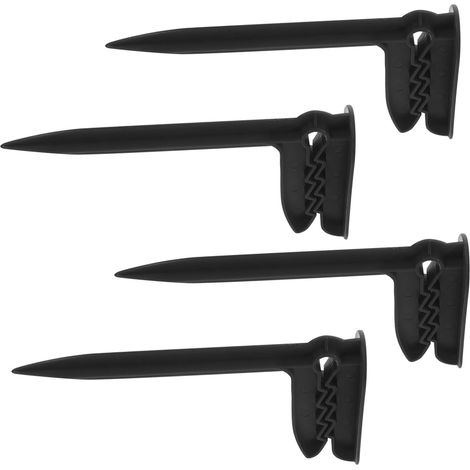 Lot de 4 serviettes plage noires en plastique à large ouverture, (1/5)