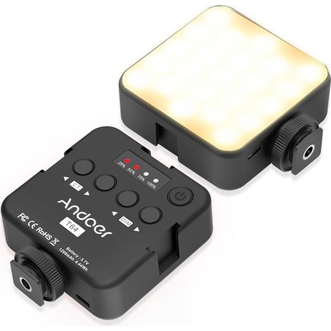 Lampe de poche LED adaptée T64, 2500 K - 9000 K ± 200 K, IRC ≥ 95, Mini au studio à domicile et à la photographie commerciale (1/5)