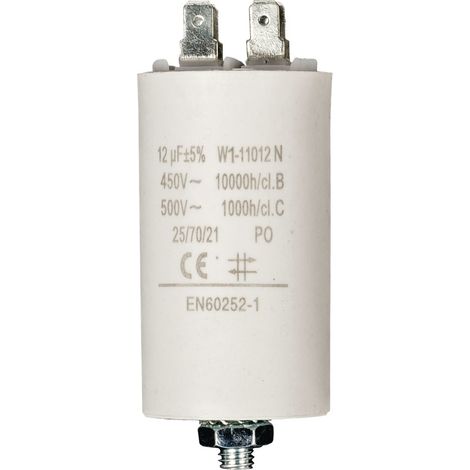 Condensateur Fixapart W1-11012N 12,0 uf / 450 V + Terre