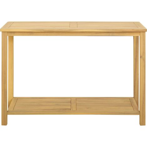 vidaXL Garden Console Table Light Acacia 110 x 40 x 75 cm