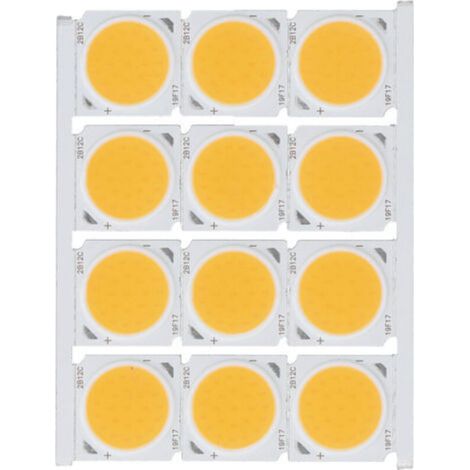 Source de lumière COB haute puissance, puce LED ronde 12W 36-41V 1080LM pour bricolage, éclairage intérieur, lumière chaude, 12 pièces (1/4)