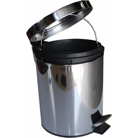 Papelera con pedal acero inoxidable 5L Espejo MSV