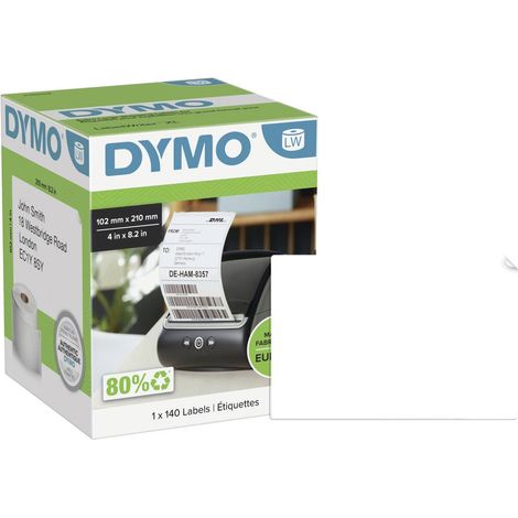 DYMO 2166659 Rotolo di etichette 102 x 210 mm Bianco 140 pz. A tenuta permanente Etichetta per spedizioni (1/5)