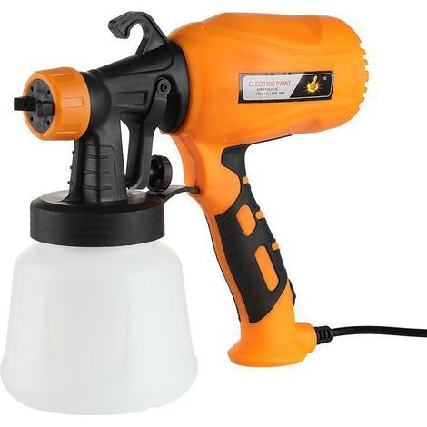 50W HVLP Electric Paint Spray Pistolet - , récipient détachable de 900 ML pour plafonds, Murs, clôtures et Portes (1/5)