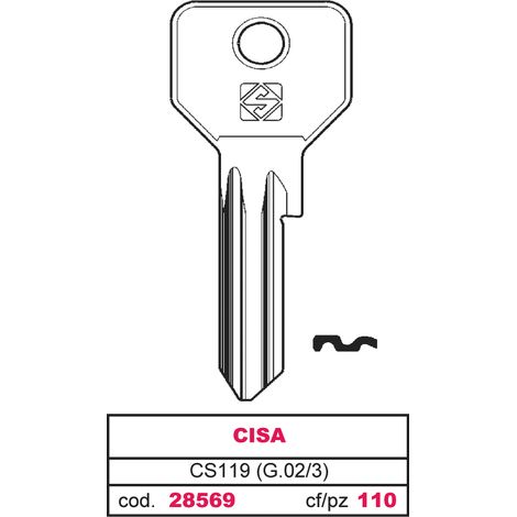 Silca CHIAVE ASC CS119 (G.VAC 3) CISA 10.00 pz