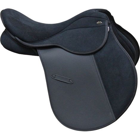 16", nero: Sella da completo winner in pelle sintetica con seggio e finiture in clarino