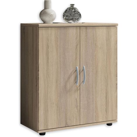 Mobile Multiuso Rovere 2 Ante 60x30x70 cm Armadietto Salvaspazio