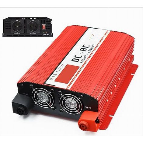 Convertisseur De Puissance De 12 V à 230 V 1500 W Pour Camping-car Maxtech Hb1500-12 V (1/2)