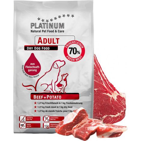 PLATINUM Boeuf Pomme de Terre - nourriture sèche pour chiens - 5kg