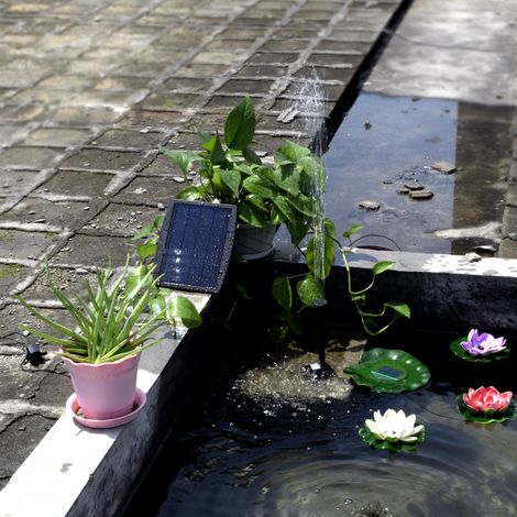 Panneau d'énergie solaire paysage piscine fontaines de jardin fontaine décorative enfichable 9V 2.5W pompe à eau (1/5)