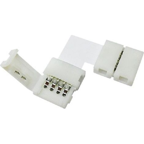 CLICK-10L-RGB: Connettore doppio CLICK per striscia LED RGB da 10 mm, tipo (L)