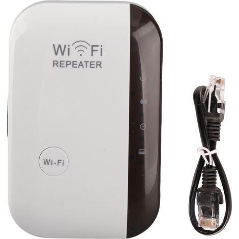 Répétateur amplificateur de signal WiFi avec port Ethernet de 300M, de couleur blanche, à fixation murale, équipé d'un bouton WPS (1/5)