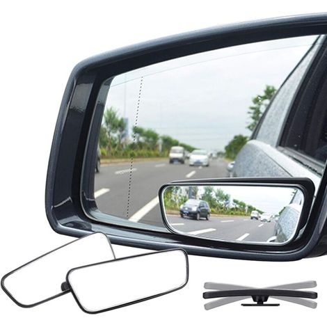 Miroir d'angle mort rectangulaire, verre HD à 360 degrés et boîtier en ABS miroir convexe grand angle pour General Motors (lot de 2) (1/5)