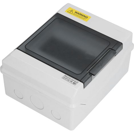 Boîtier de raccordement étanche IP66 6 entrées avec hublot transparent pour rail DIN