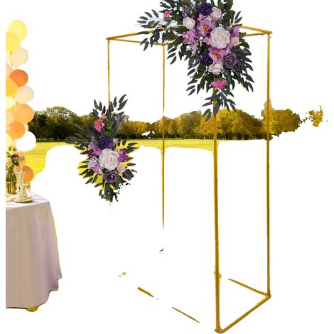 Hochzeitsstand, Robuster Stahlrahmen, Elegantes Hintergrunddesign, Gold (1/2)