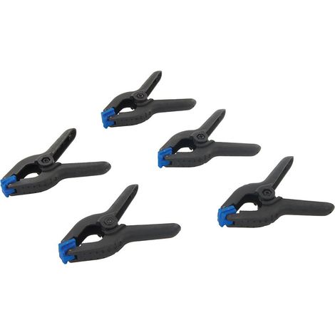 Silverline Spring Clamps 5pk - 65mm Length / 30mm Jaw