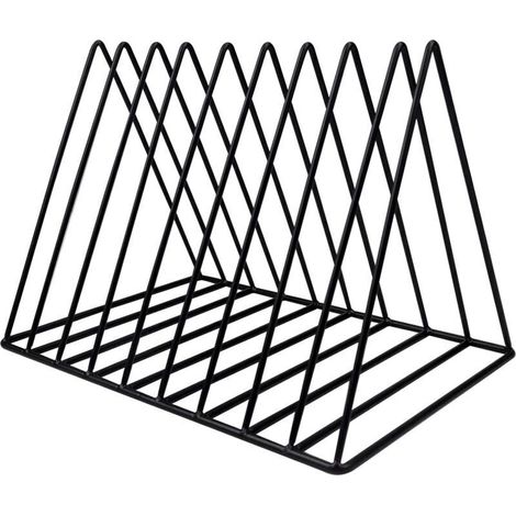 YMYNY Metal Magazine Holder 9 Compartments Gold Magazine Holder Triangle Bookshelf Bookcase Newspaper Rack Designer Magazine Holder for Office Living Room Home 26cm