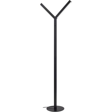 Lucande Lámpara de pie LED 'Ilian' en Negro Metal