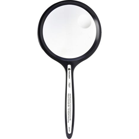 TOOLCRAFT TO-8976468  Handlupe  Vergrößerungsfaktor: 2 x, 4 x Linsengröße: (Ø) 76 mm Schwarz