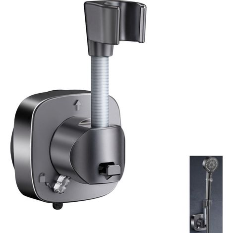 Support de Pommeau de Douche à Ventouse Rotatif 360°,Sans Perçage, Réglable Universel,Installation Facile en Quelques Secondes