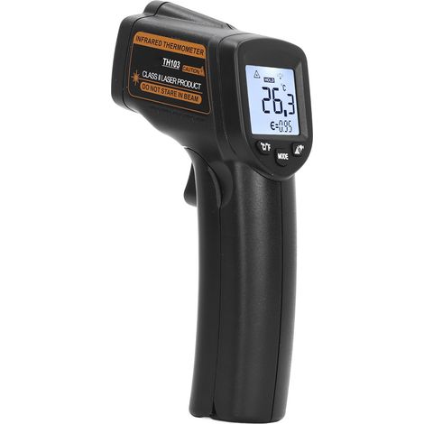 Infrarot-Thermometer zum Kochen, berührungsloses Lebensmittelthermometer, digitales LCD-Display mit Hintergrundbeleuchtung –20 bis 380 °C (–4 bis 716 °F) (1/5)